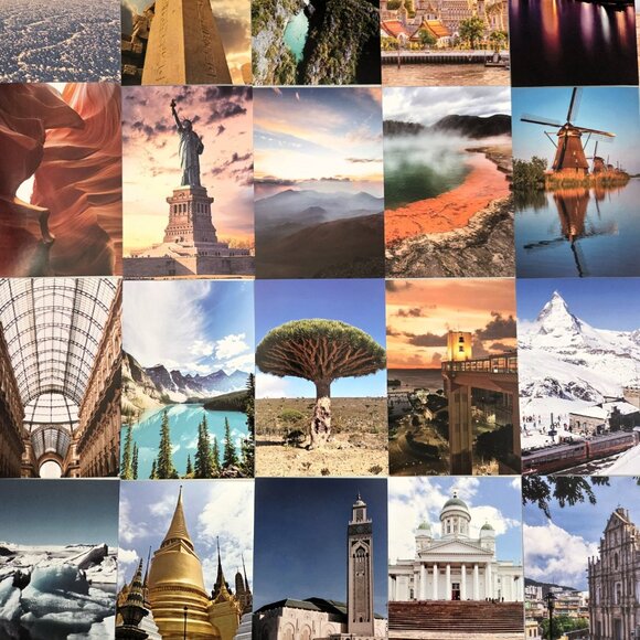 Travel Wall Collage Kit 50 Prints – World Landmarks & Scenic Decor NEW VUDECO - Picture 7 of 9
